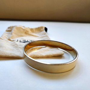 J CREW Bangle Bracelet Cream White Cuff with J. Crew Duster Bag